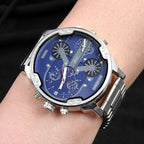 Chronograph Watch | Stainless Steel Case & Quartz Movement | 50 mm Dial