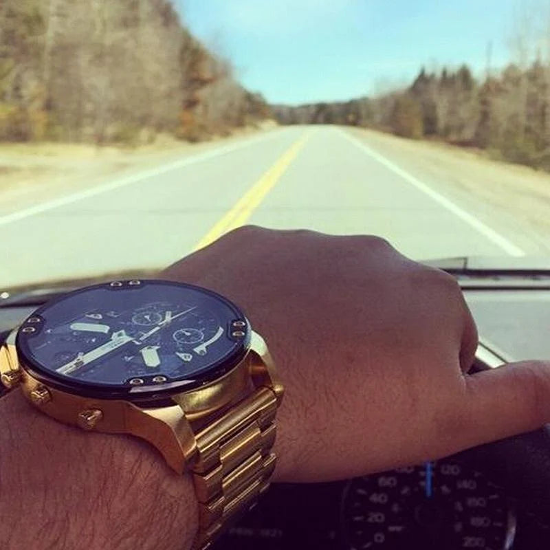 Chronograph Watch | Stainless Steel Case & Quartz Movement | 50 mm Dial