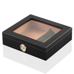 Cigar Humidor | Clear Viewing Lid & Integrated Hygrometer | Holds 15 Cigars