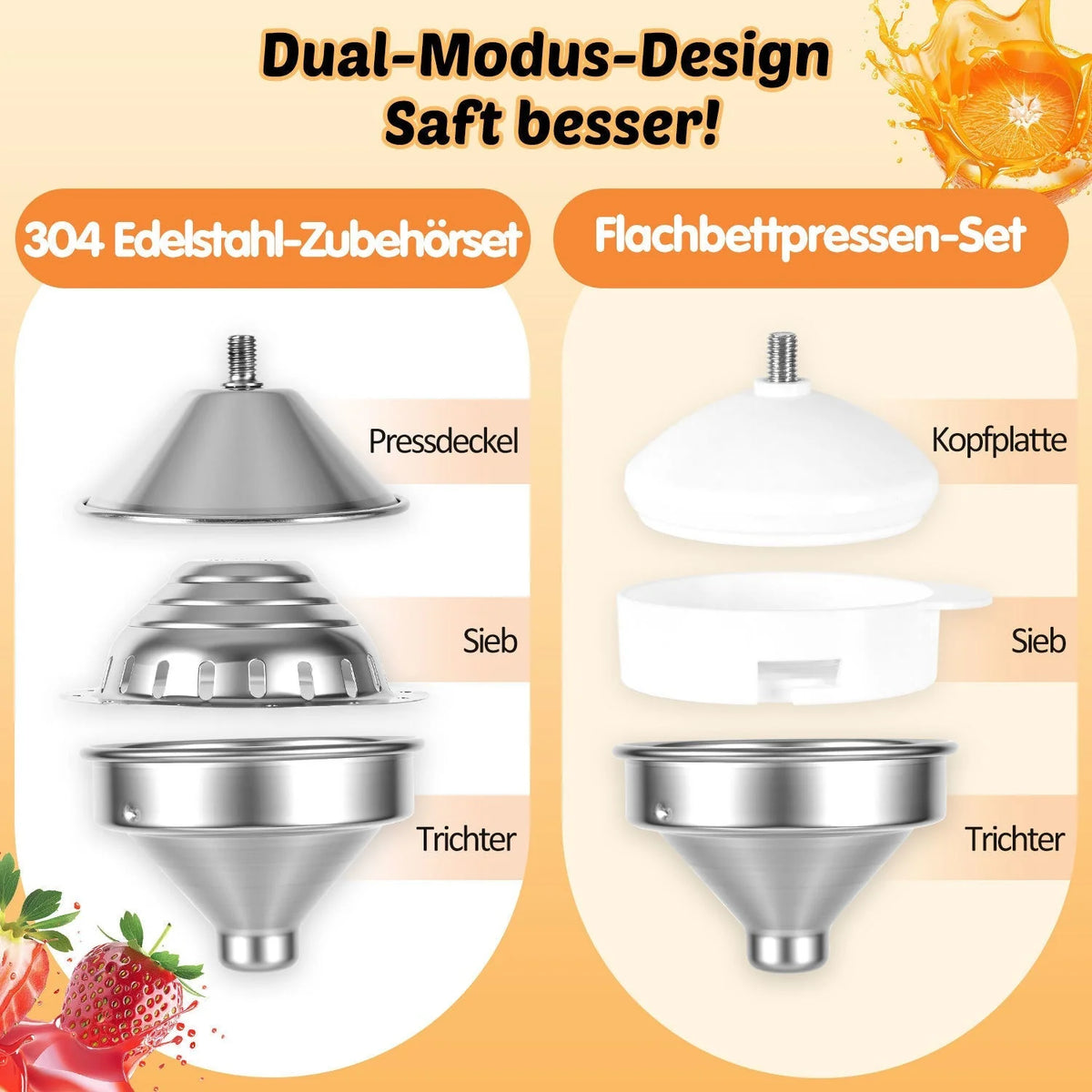 Citrus Juicer | Stainless Steel Lever-Action & Non-Slip Suction Base
