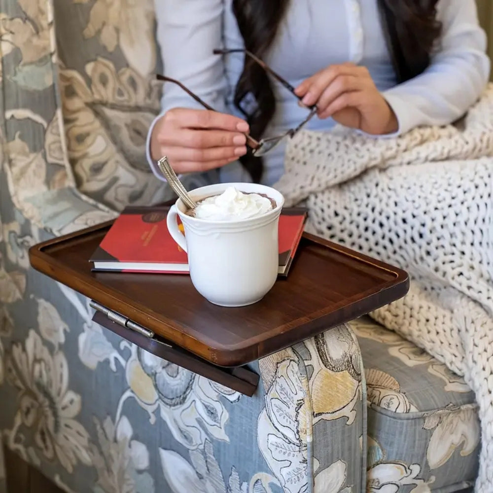 Clip-On Armrest Tray Table