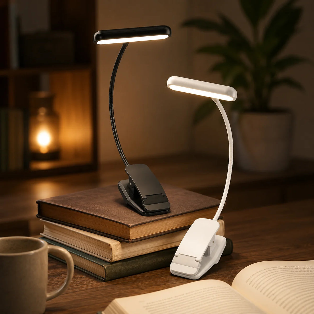 Clip-On Reading Light | USB-Rechargeable & Flexible Gooseneck