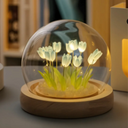 Cloche Lamp | Warm LED Glass Dome & Battery-Powered