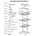 Clothes Drying Rack | 3-Tier Foldable & Wheeled