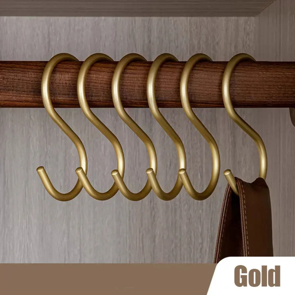 Clothes Hooks | Heavy-Duty Metal S-Shape | Set of 3