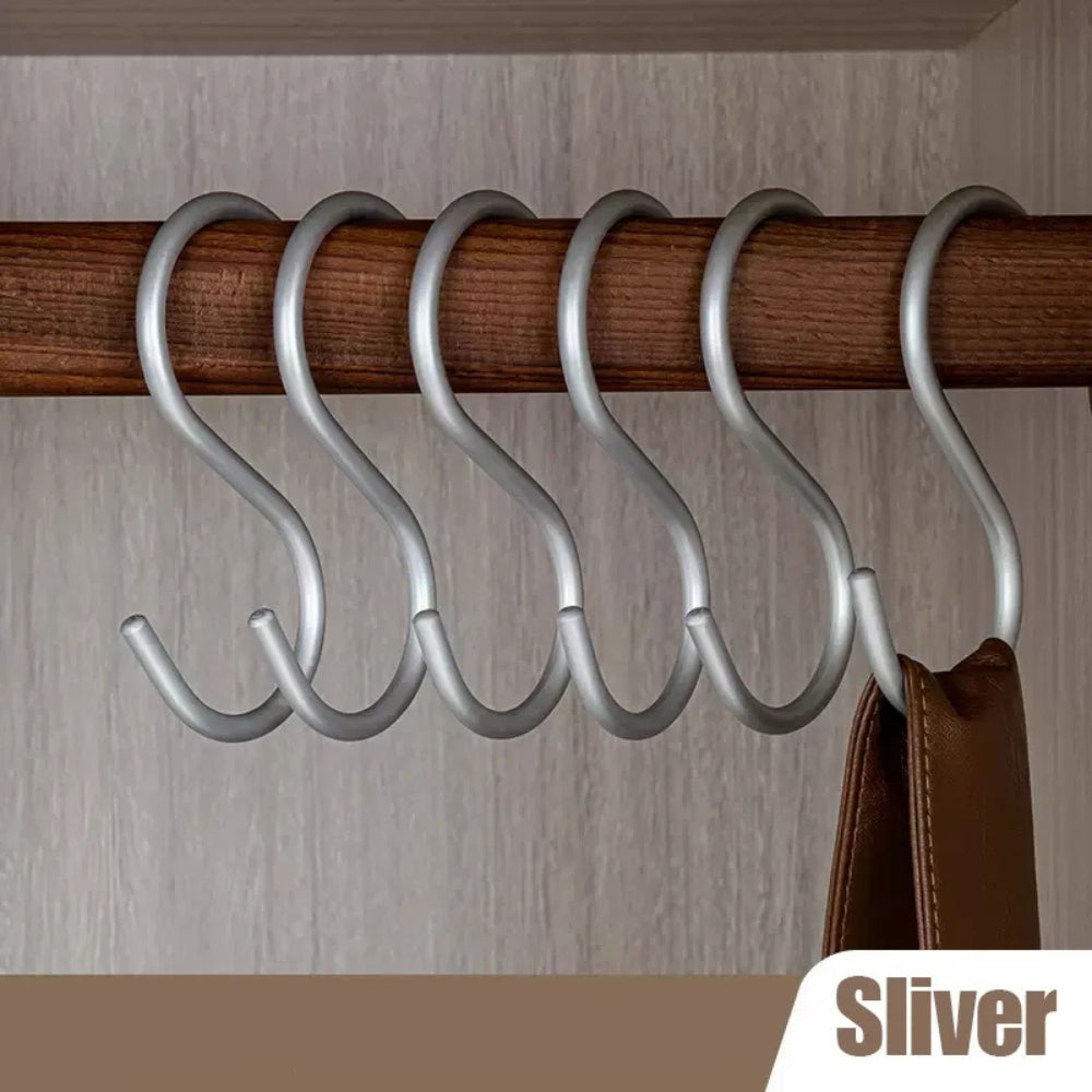 Clothes Hooks | Heavy-Duty Metal S-Shape | Set of 3