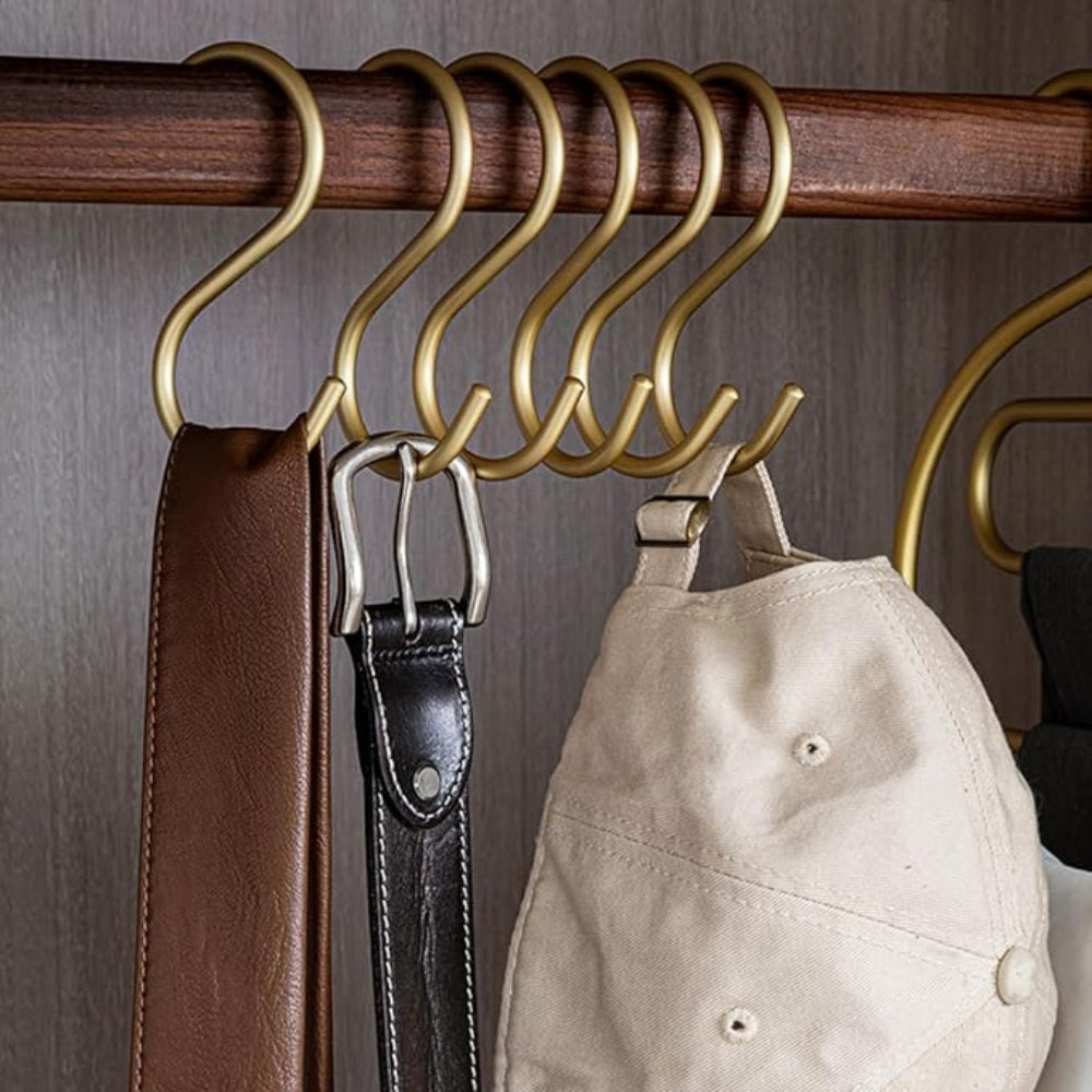 Clothes Hooks | Heavy-Duty Metal S-Shape | Set of 3