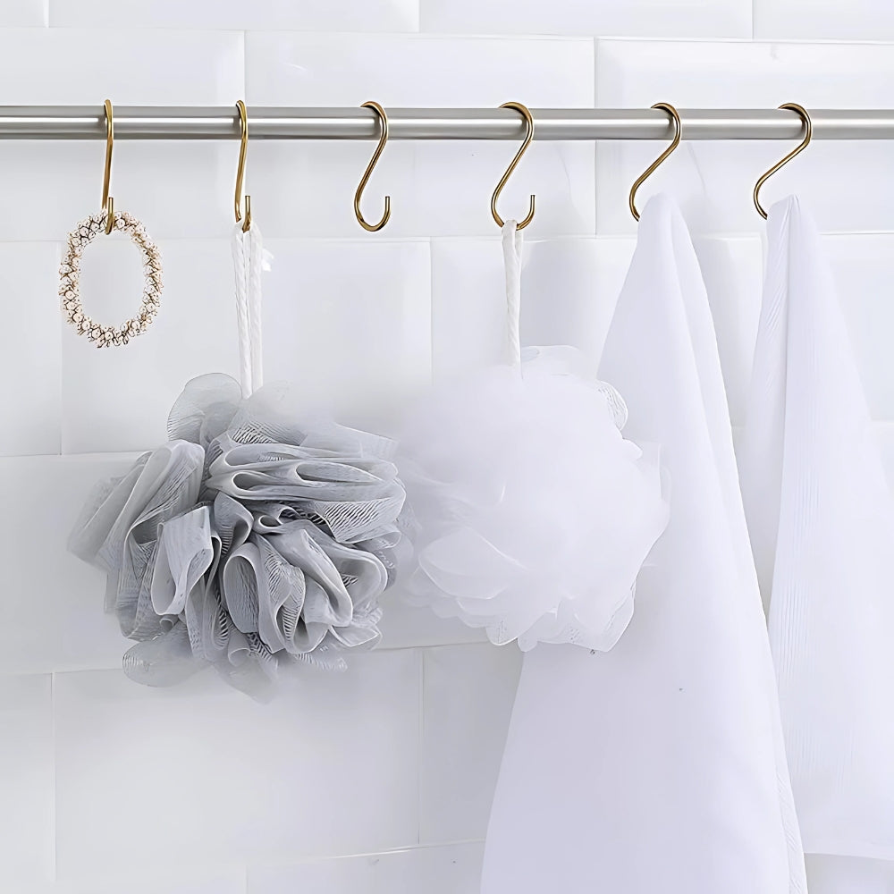 Clothes Hooks | Heavy-Duty Metal S-Shape | Set of 3