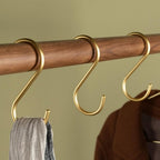 Clothes Hooks | Heavy-Duty Metal S-Shape | Set of 3