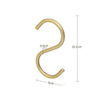 Clothes Hooks | Heavy-Duty Metal S-Shape | Set of 3