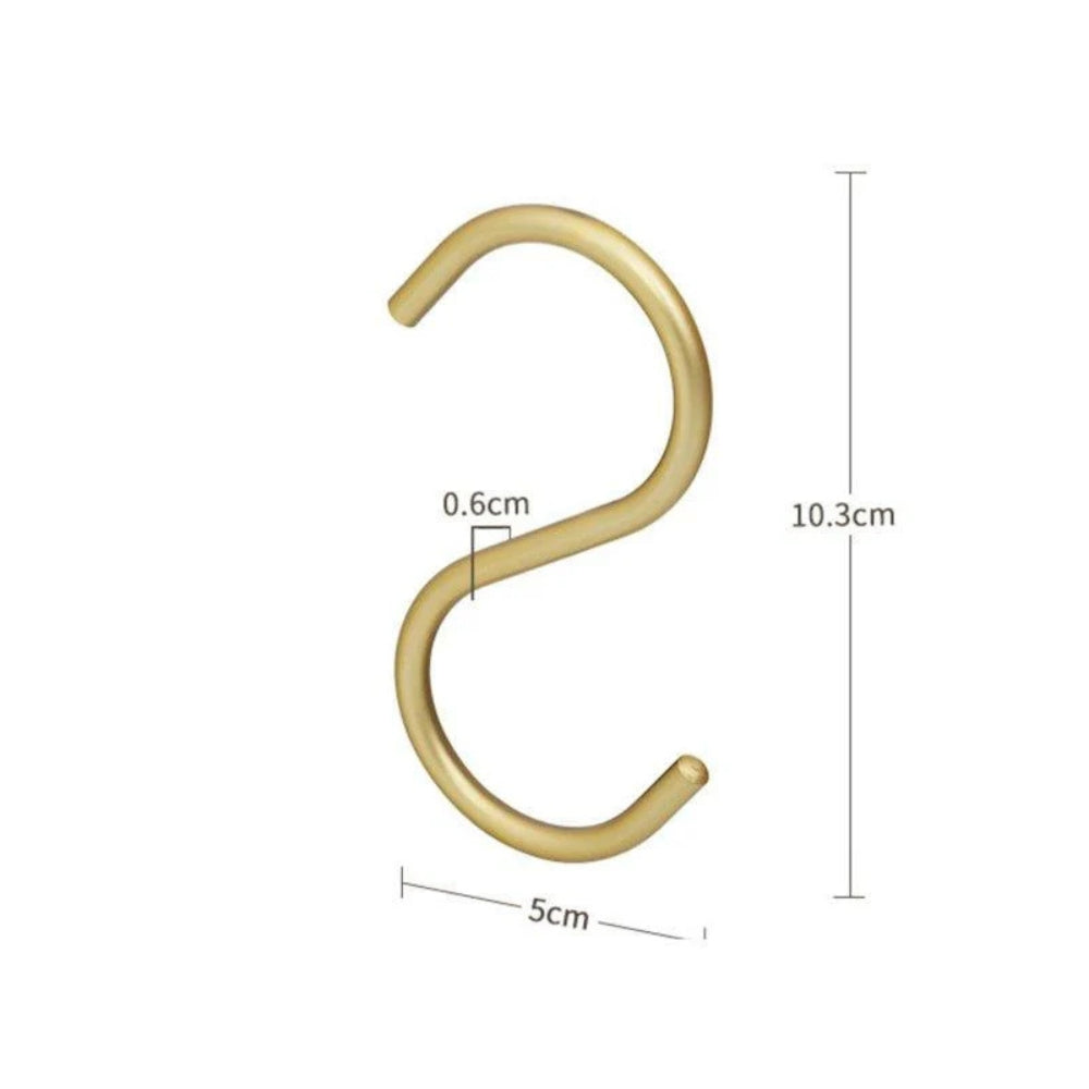Clothes Hooks | Heavy-Duty Metal S-Shape | Set of 3