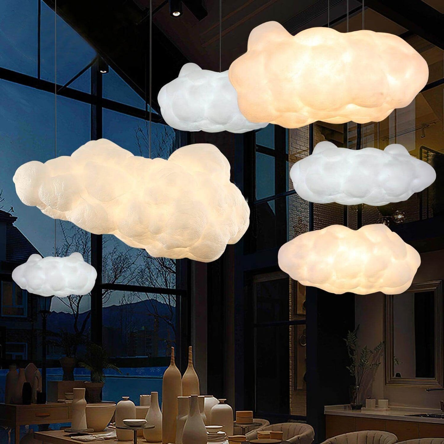 Cloud-Shaped Pendant Lamp