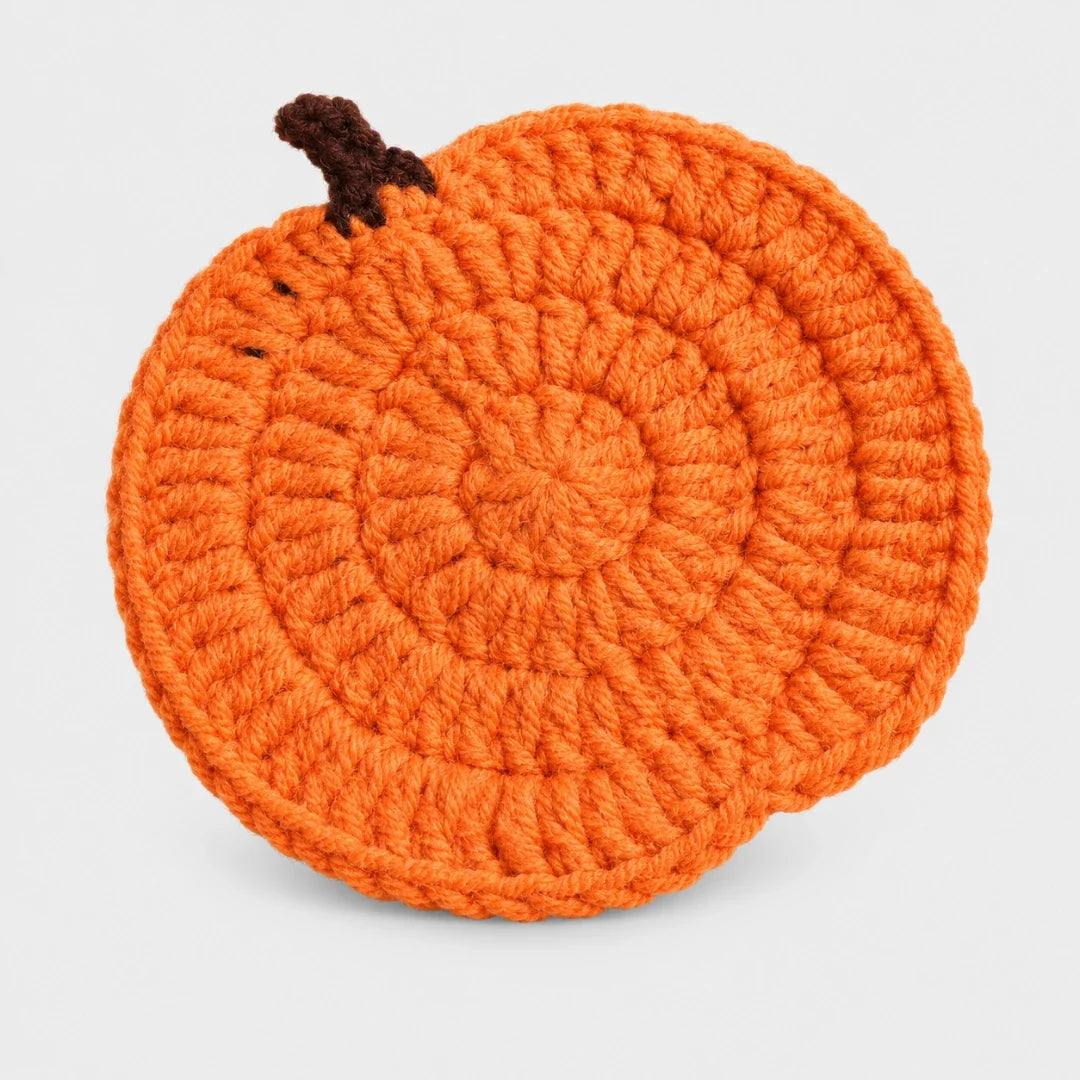 Coaster | Hand-Crocheted Pumpkin Shape
