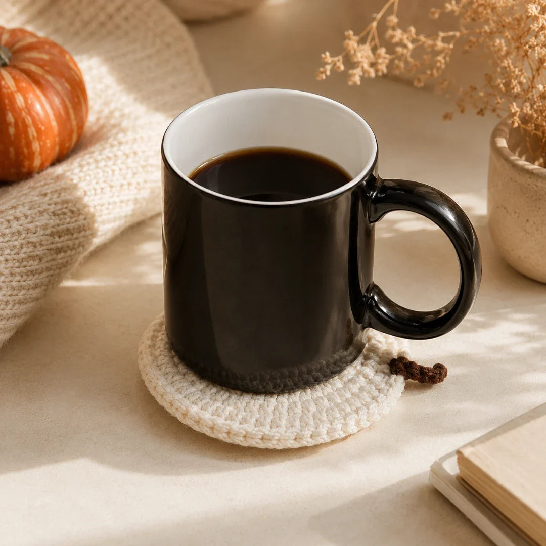 Coaster | Hand-Crocheted Pumpkin Shape