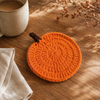 Coaster | Hand-Crocheted Pumpkin Shape