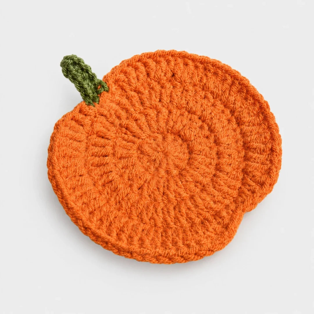 Coaster | Hand-Crocheted Pumpkin Shape