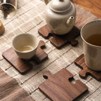 Coaster Set | Interlocking Jigsaw & Solid Wood | Set of 4