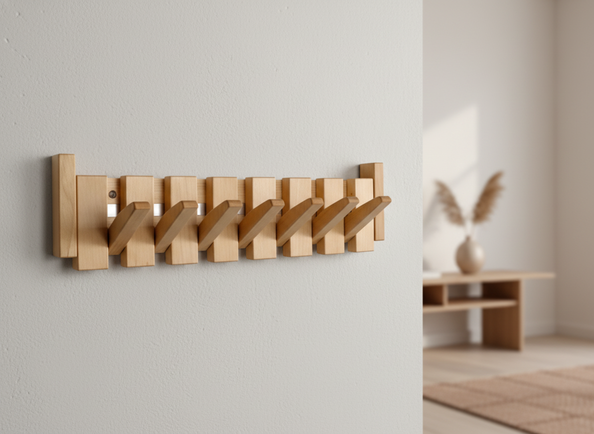 Coat Rack with Piano-Shaped Design