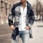 Coat | Retro Style & Button Closure | Mid-Length