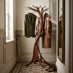 Coat Stand | Art Nouveau Tree & Hand-Carved Solid Wood