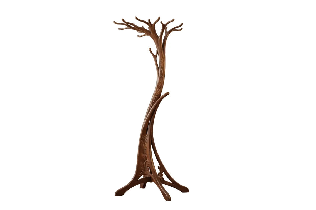 Coat Stand | Art Nouveau Tree & Hand-Carved Solid Wood