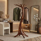 Coat Stand | Art Nouveau Tree & Hand-Carved Solid Wood