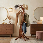 Coat Stand | Art Nouveau Tree & Hand-Carved Solid Wood