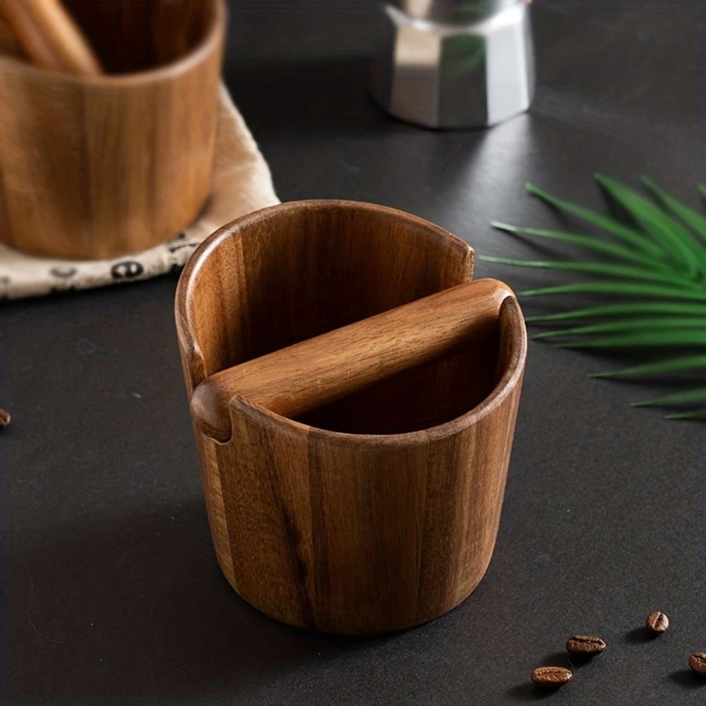 Coffee Knock Box with Built-In Knock Bar