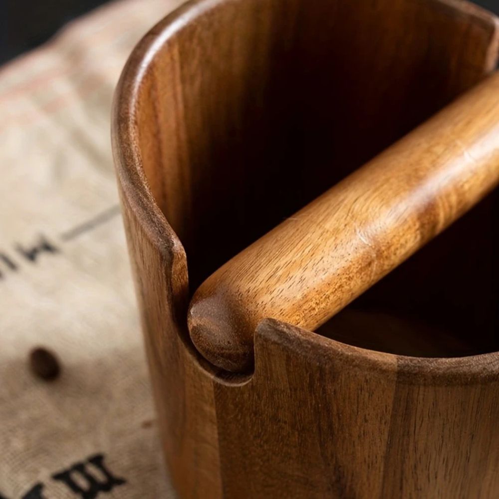Coffee Knock Box with Built-In Knock Bar