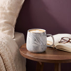 Coffee Mug | Ceramic Marble Pattern & Gold Rim | 400 ml