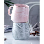 Coffee Mug | Marble Pattern & Gold Trim | 8 Oz