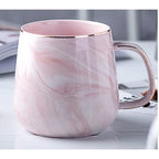 Coffee Mug | Marble Pattern & Gold Trim | 8 Oz