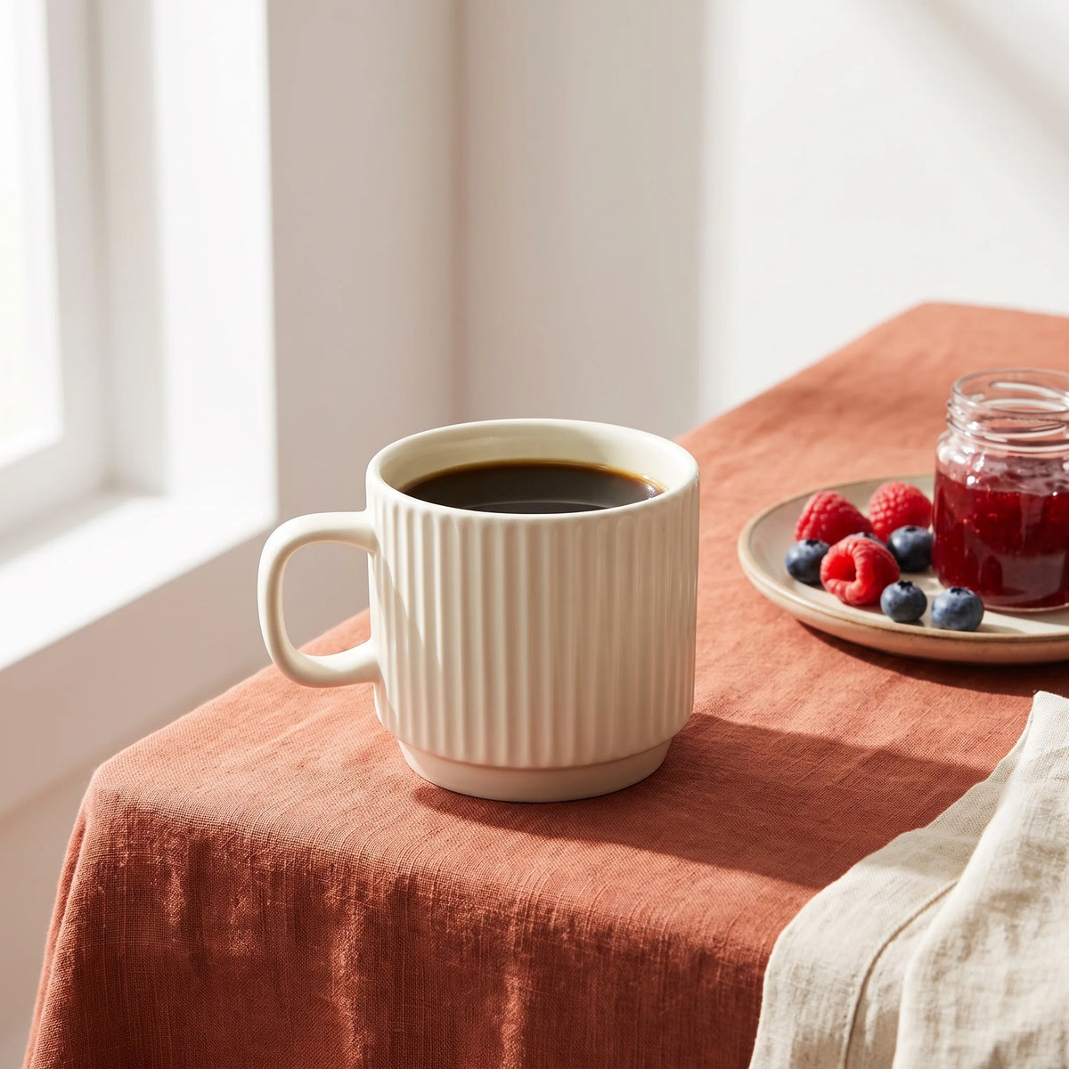 Coffee Mug | Ribbed Matte Ceramic | 260 ml