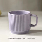 Coffee Mug | Ribbed Matte Ceramic | 260 ml