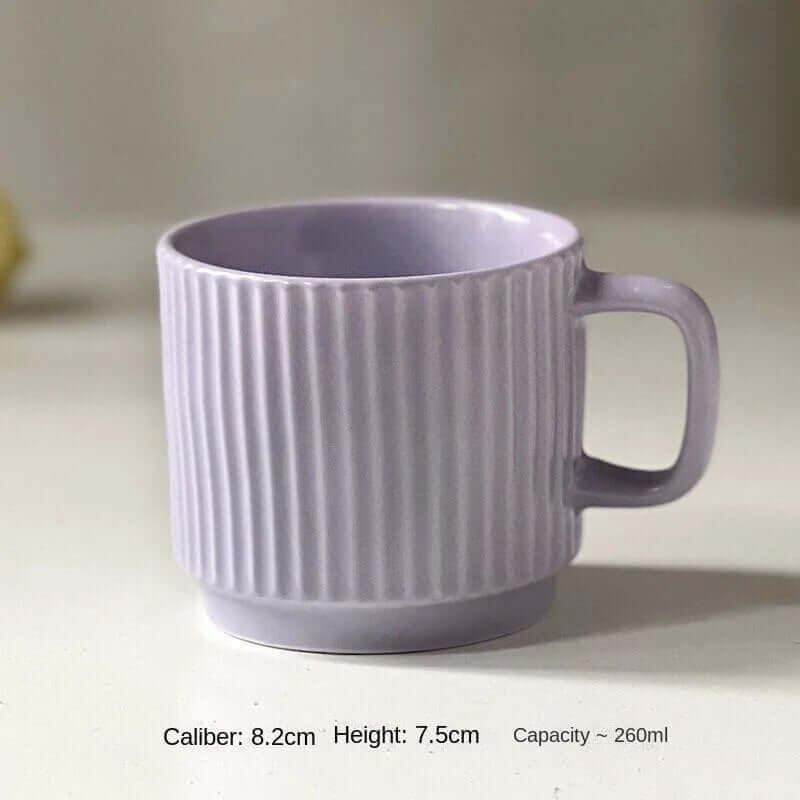 Coffee Mug | Ribbed Matte Ceramic | 260 ml