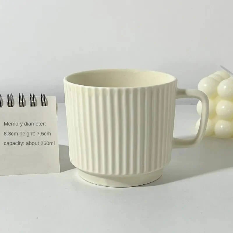 Coffee Mug | Ribbed Matte Ceramic | 260 ml