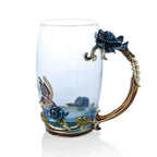 Coffee & Tea Mug Set | Transparent & Heat-Resistant | Set of 2 With Spoons & Coasters