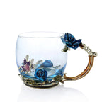Coffee & Tea Mug Set | Transparent & Heat-Resistant | Set of 2 With Spoons & Coasters