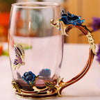 Coffee & Tea Mug Set | Transparent & Heat-Resistant | Set of 2 With Spoons & Coasters
