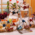 Coffee & Tea Mug Set | Transparent & Heat-Resistant | Set of 2 With Spoons & Coasters
