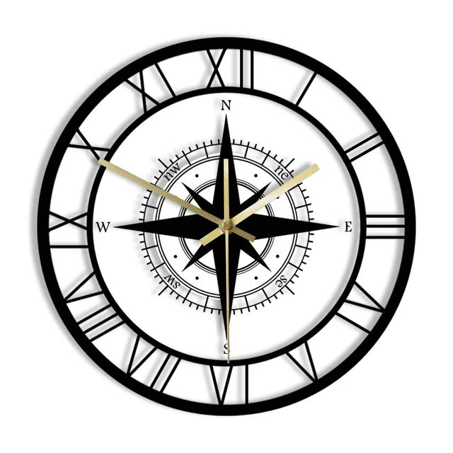 Compass-Dial Wall Clock