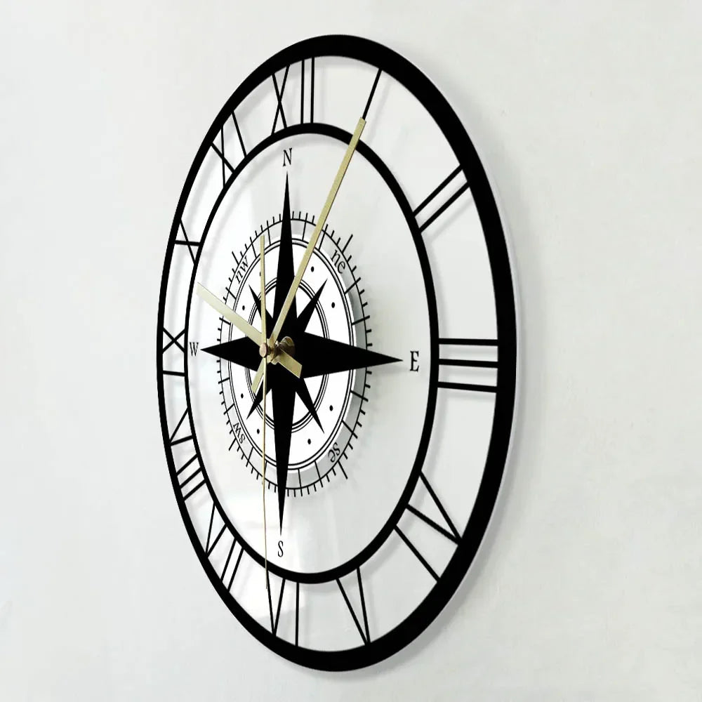 Compass-Dial Wall Clock