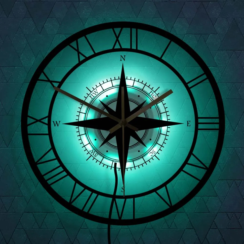 Compass-Dial Wall Clock