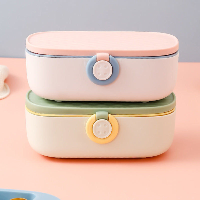 Sewing Kit | Compact Double-Layer Case | 18 Colored Threads