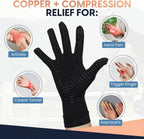 Compression Gloves | Copper-Infused Open-Finger & Non-Slip Palm