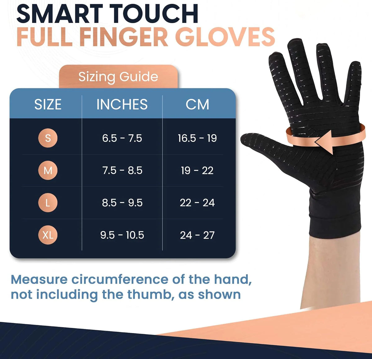 Compression Gloves | Copper-Infused Open-Finger & Non-Slip Palm