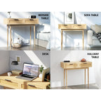 Console Table | Genuine Rattan Drawers & Solid Eucalyptus Legs