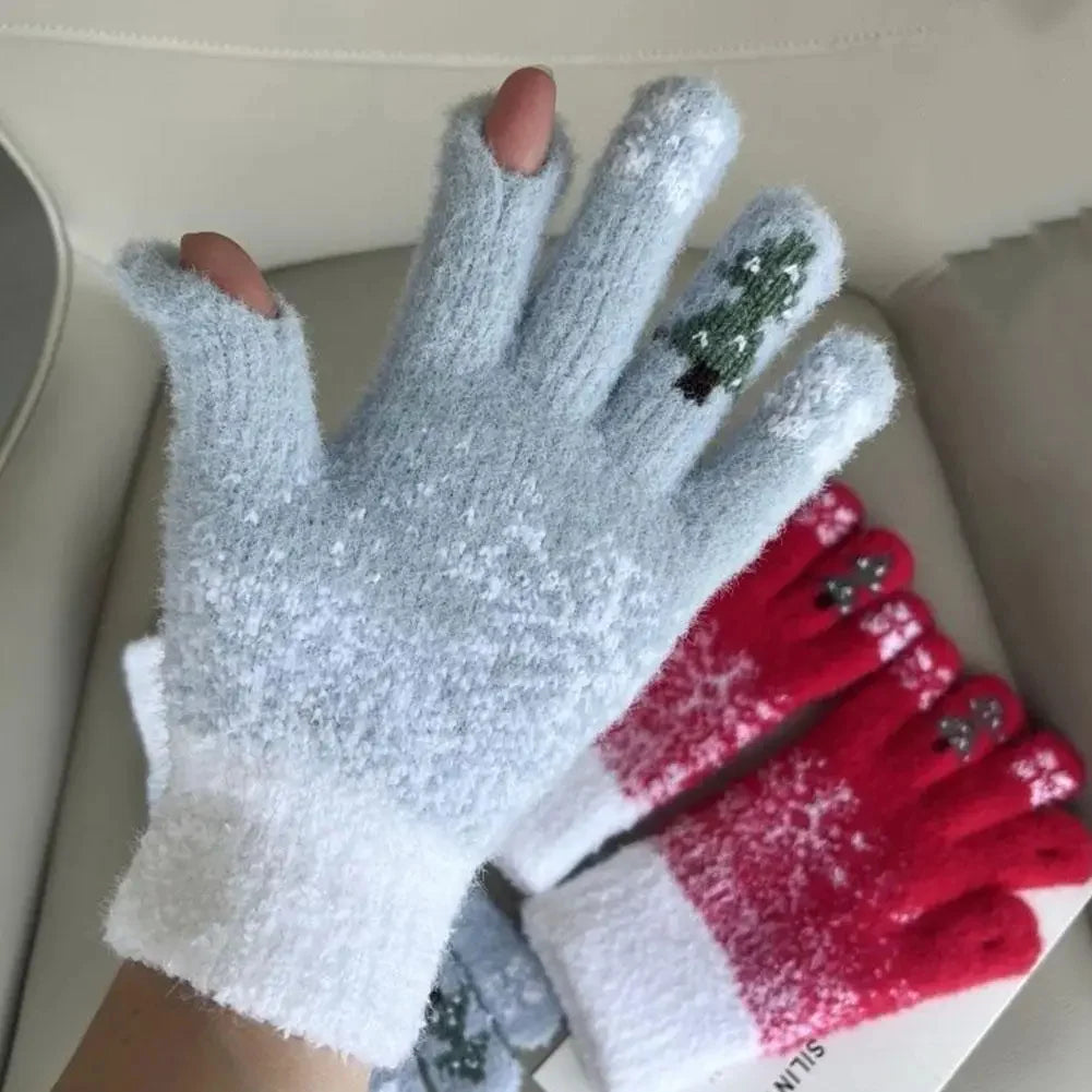 Convertible Fingerless Gloves | Fleece-Lined Knit & Fold-Back Finger Covers
