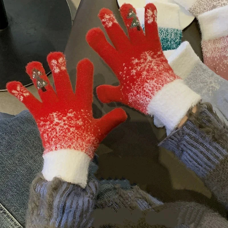 Convertible Fingerless Gloves | Fleece-Lined Knit & Fold-Back Finger Covers