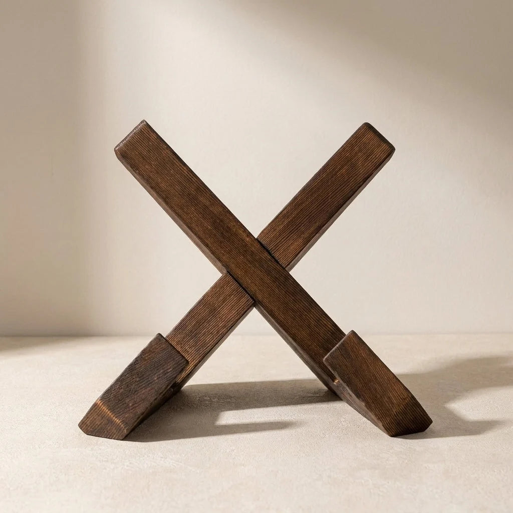 Cookbook Stand | Wooden Foldable Crossed-Arm